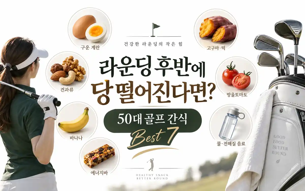 라운딩 후반에 당 떨어질 때 챙기기 좋은 50대 골프 간식 7가지