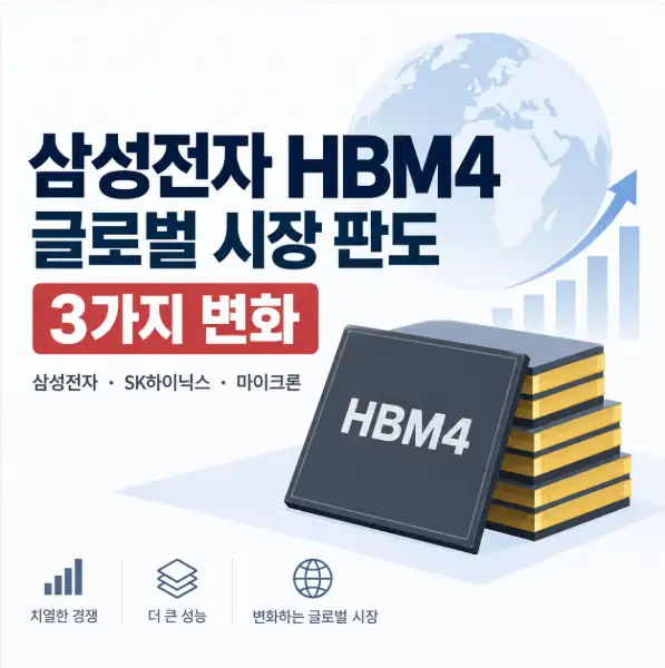 삼성전자 HBM4 본격 출하, 글로벌 HBM 시장 판도 바뀔까? 3가지 변화